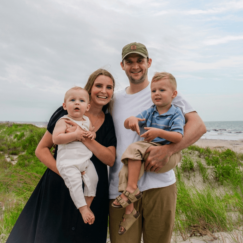Kyle Taylor with his family
